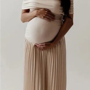 Elegant Cream Maxi Dress